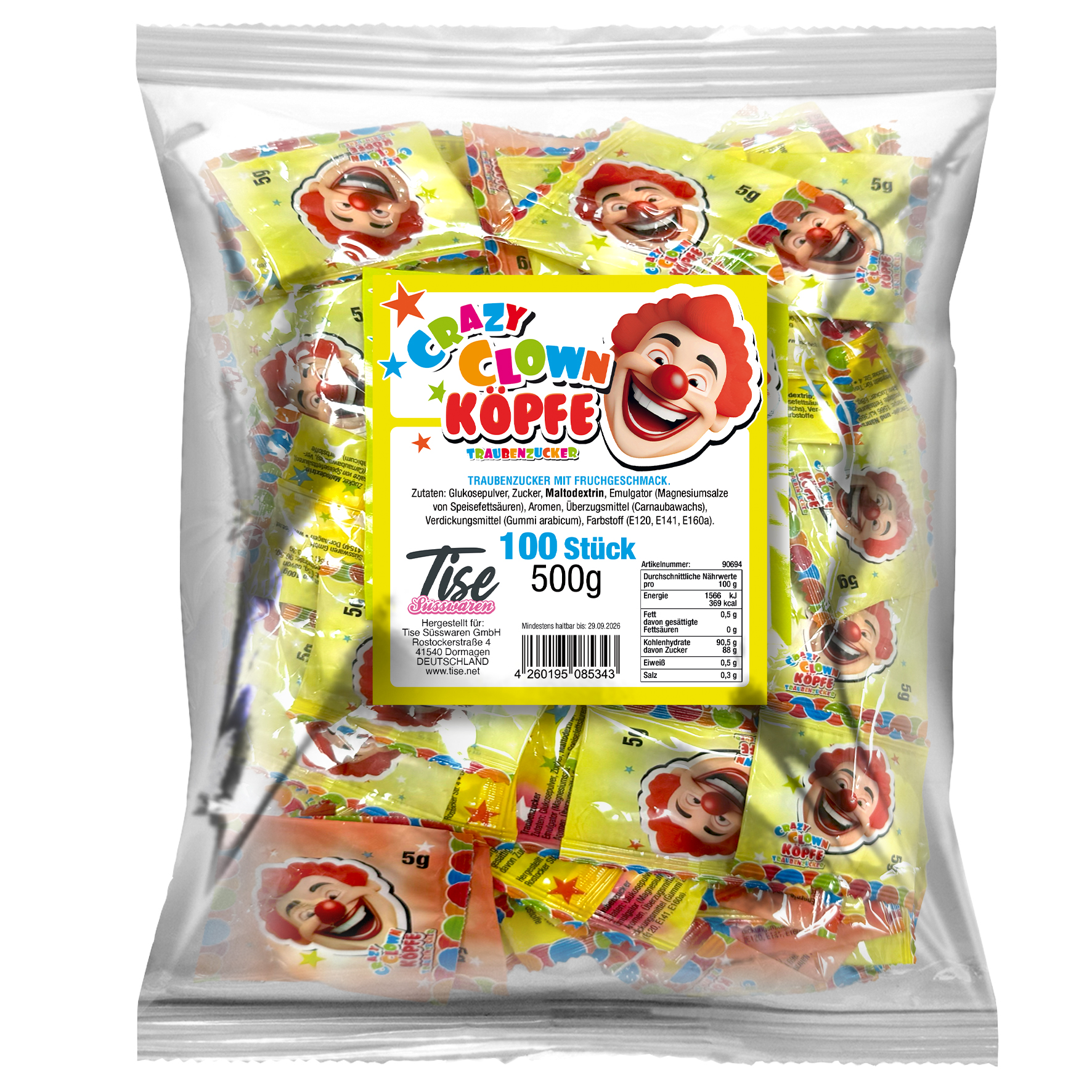Crazy Clown Köpfe Traubenzucker