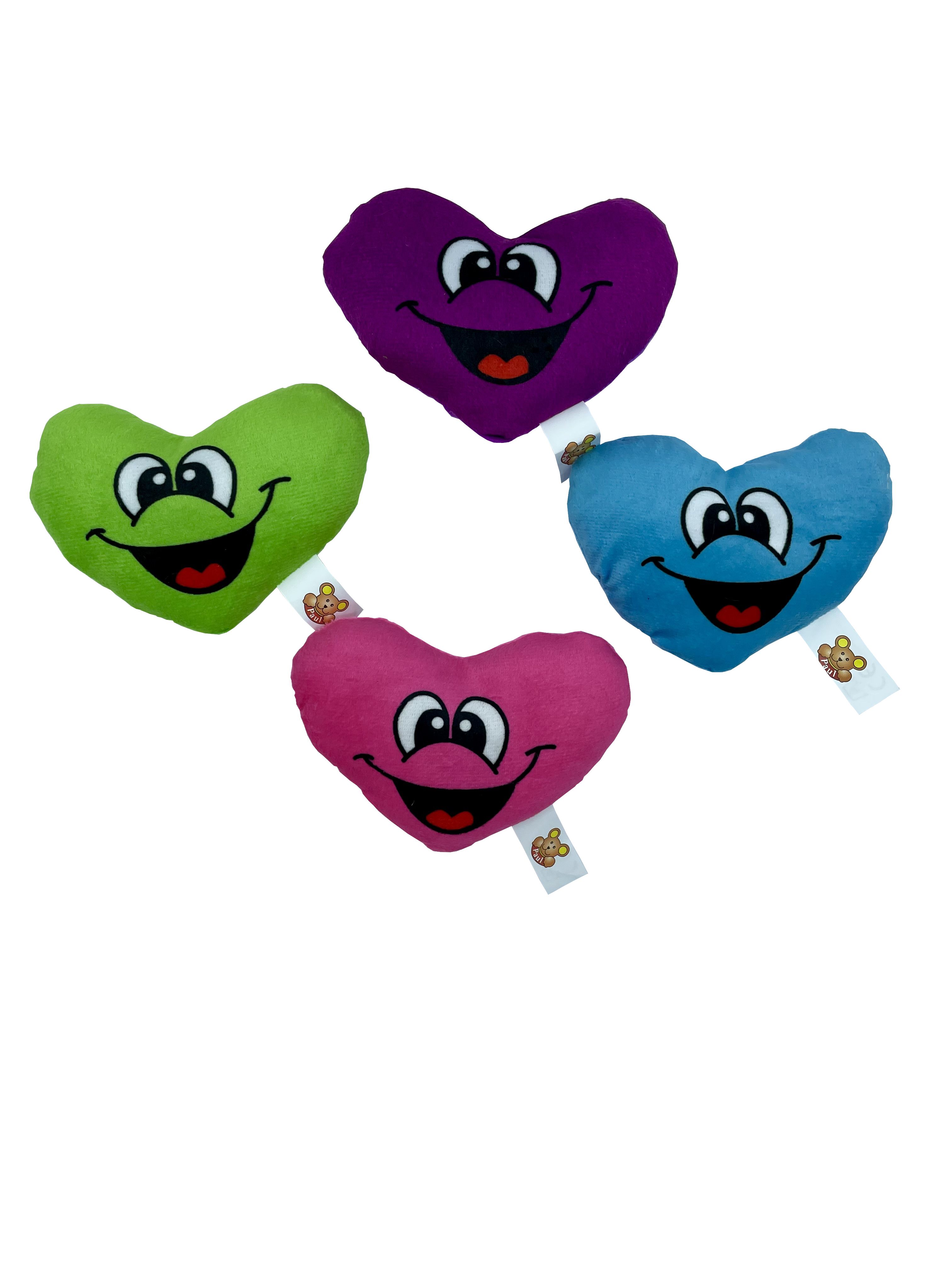 Plüsch-Herzen mit Lachgesichter